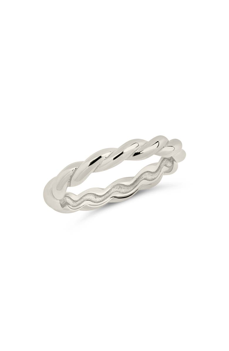 Sterling Forever Nixie Twisted Band Ring, Main, color, Silver