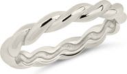 Sterling Forever Nixie Twisted Band Ring