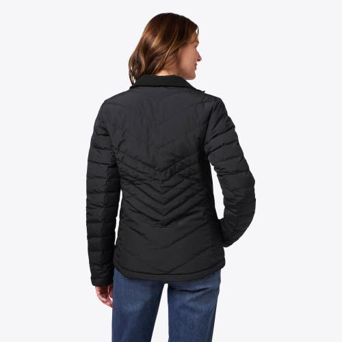 Mobile Warming Crest Natural Down Heated Jacket In Black