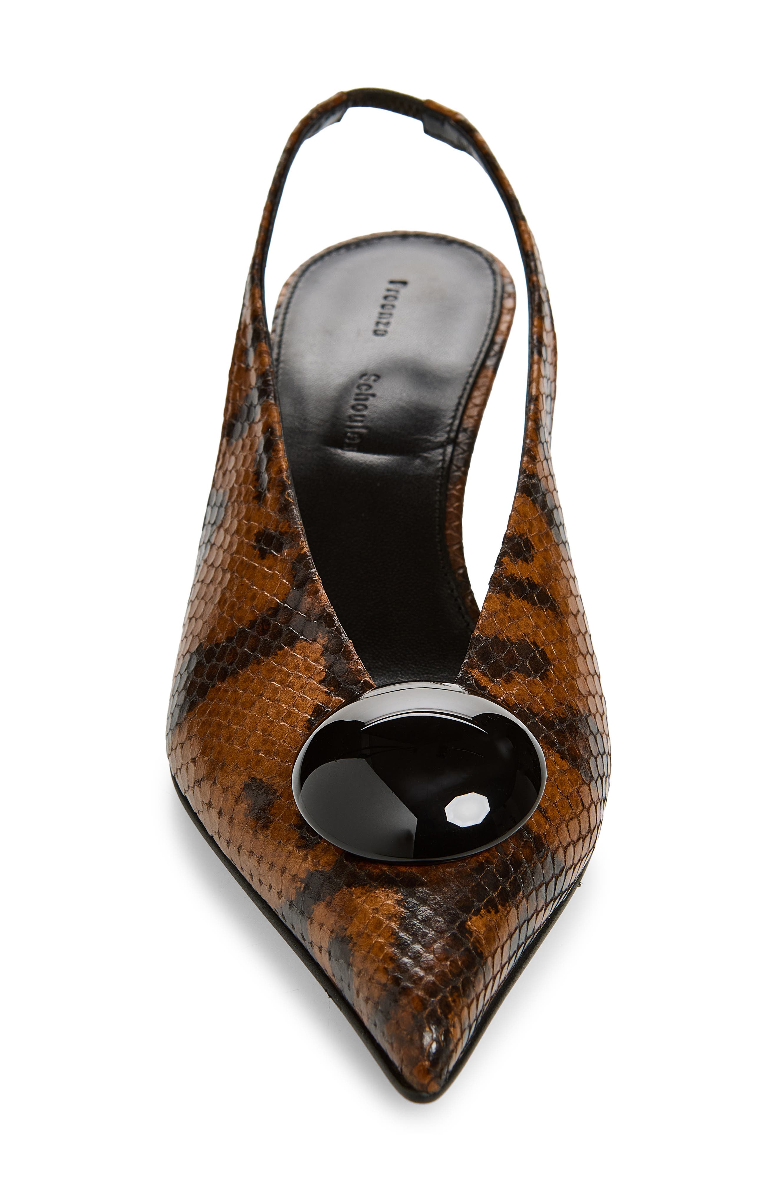Dome Slash Slingback Pump, Alternate, color, OCHRE MULTI