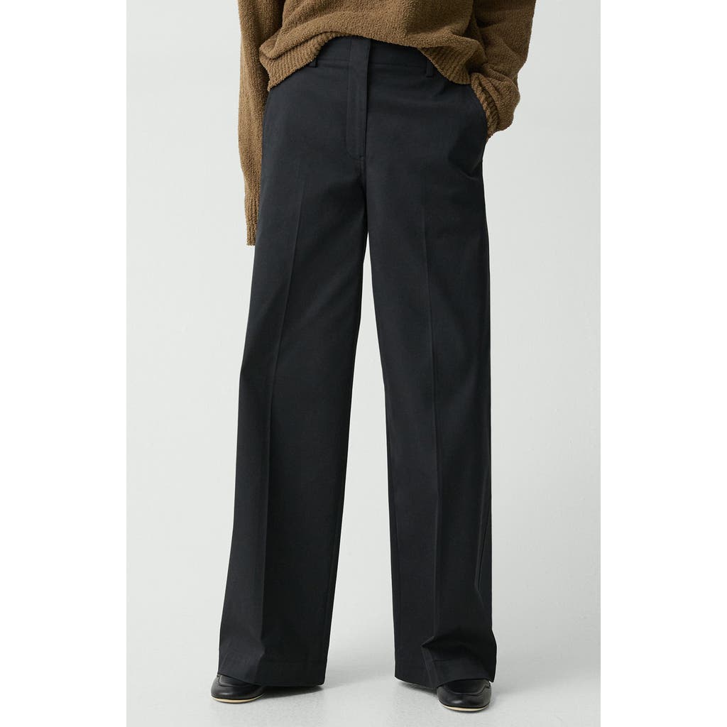 Theory Grey High-waist Pants With Pences In Stretch Wool Woman In Black