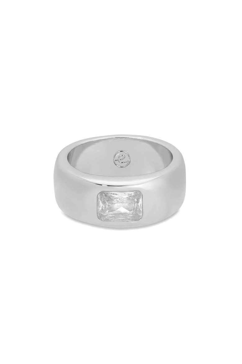Treasure Cubic Zirconia Ring, Main, color, SILVER
