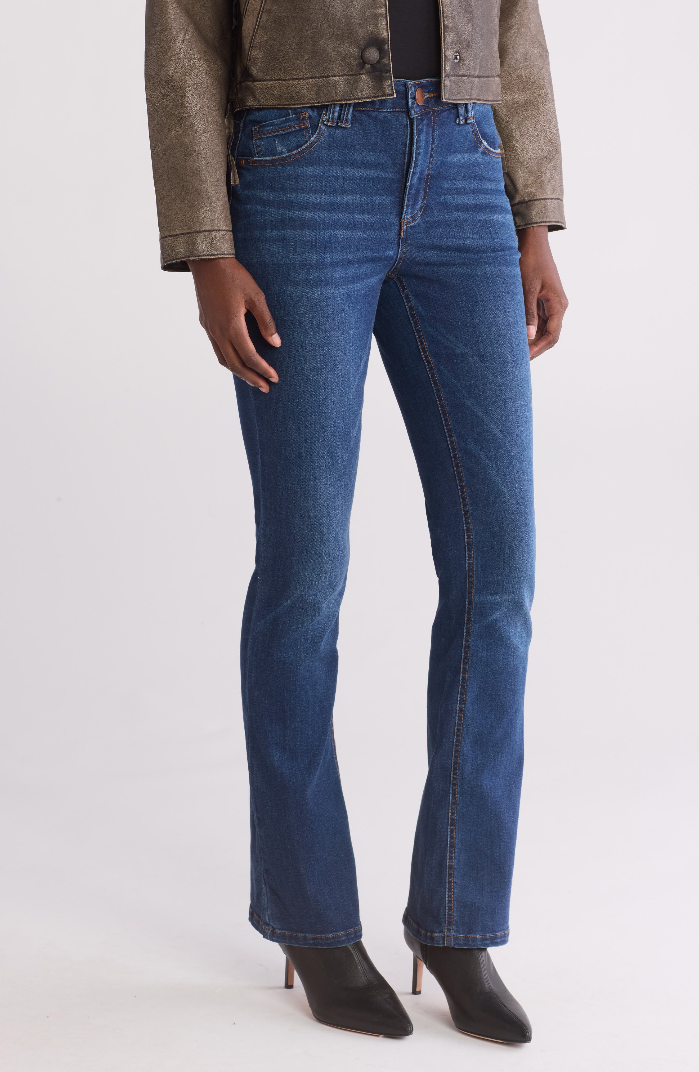 Democracy Rhinestone Pocket Itty Bitty Bootcut Jeans