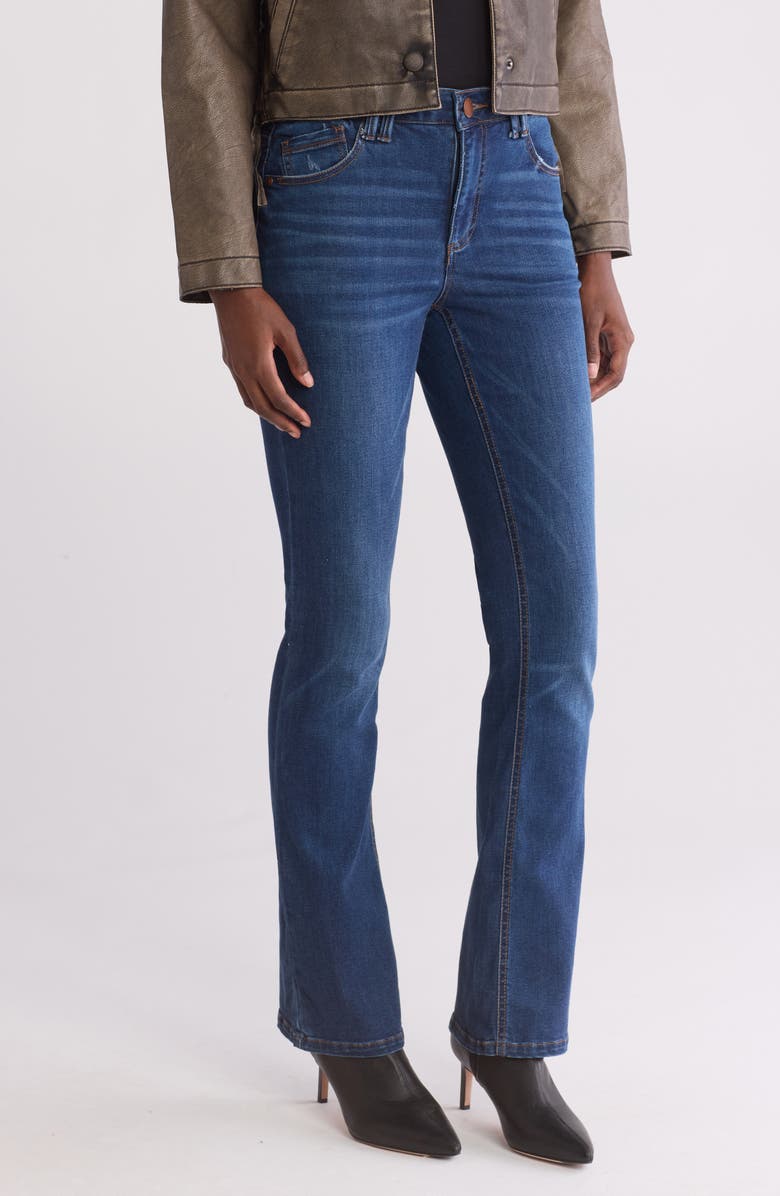 Democracy Rhinestone Pocket Itty Bitty Bootcut Jeans, Main, color, Blue