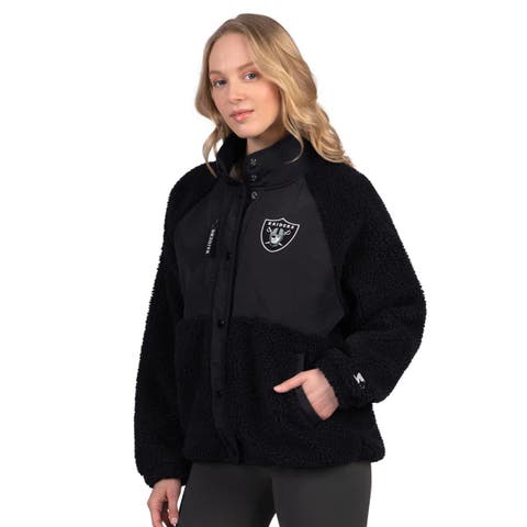 Women's Starter Black Las Vegas Raiders On the Ball Sherpa Jacket