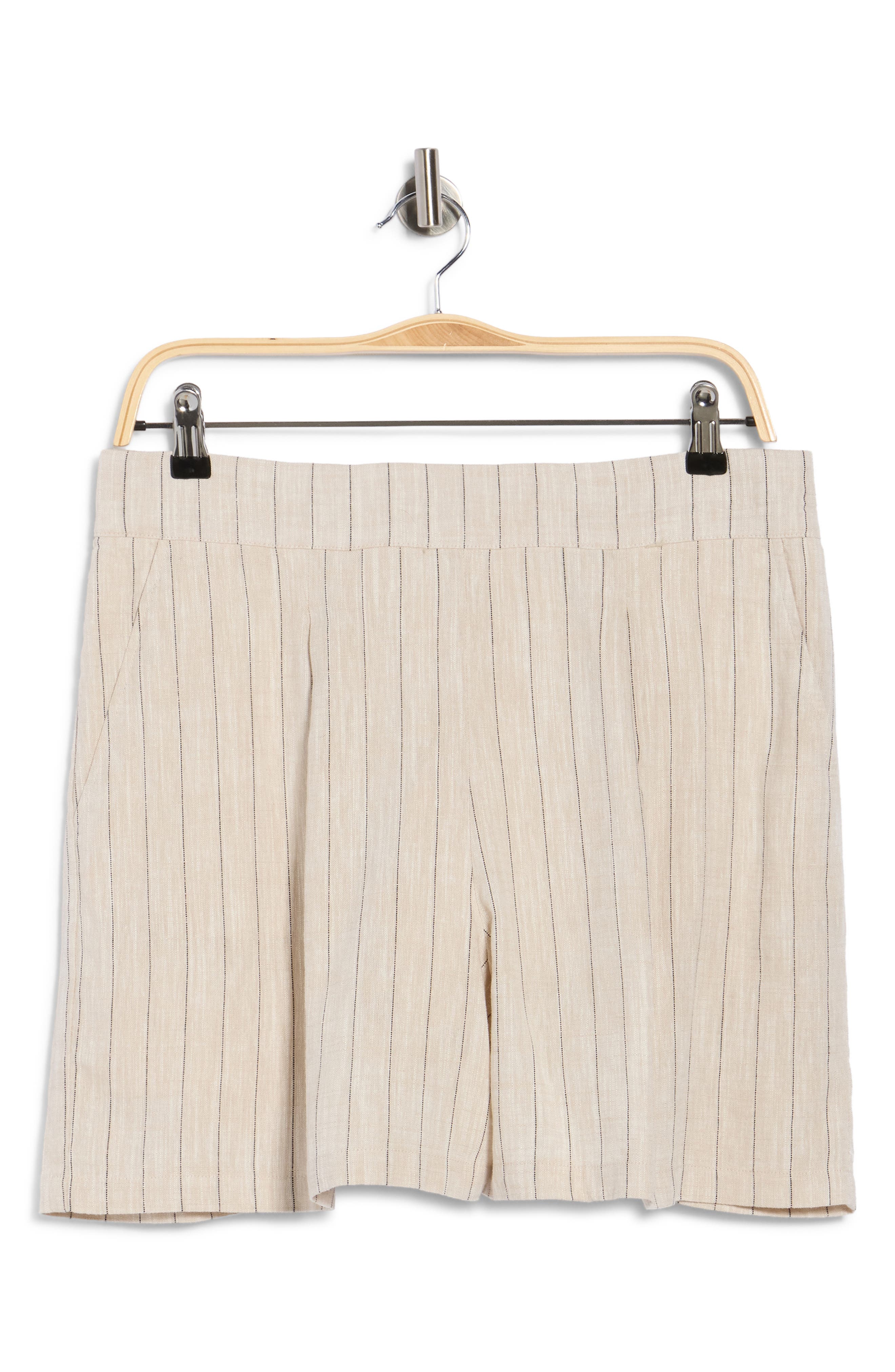 matty m. Stripe Linen Blend Shorts