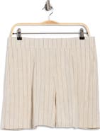 matty m. Stripe Linen Blend Shorts