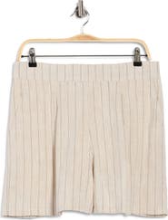 matty m. Stripe Linen Blend Shorts