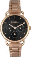 BERTHA Gwen Leather-Band Watch w/Day/Date