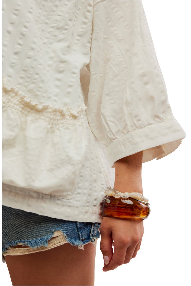 Just Like Me Relaxed Fit Cotton Seersucker Button-Up Shirt, Alternate, color, COCONUT MILK