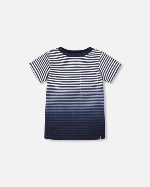 Organic Cotton Gradient Stripes Short Sleeve T-Shirt (Baby)