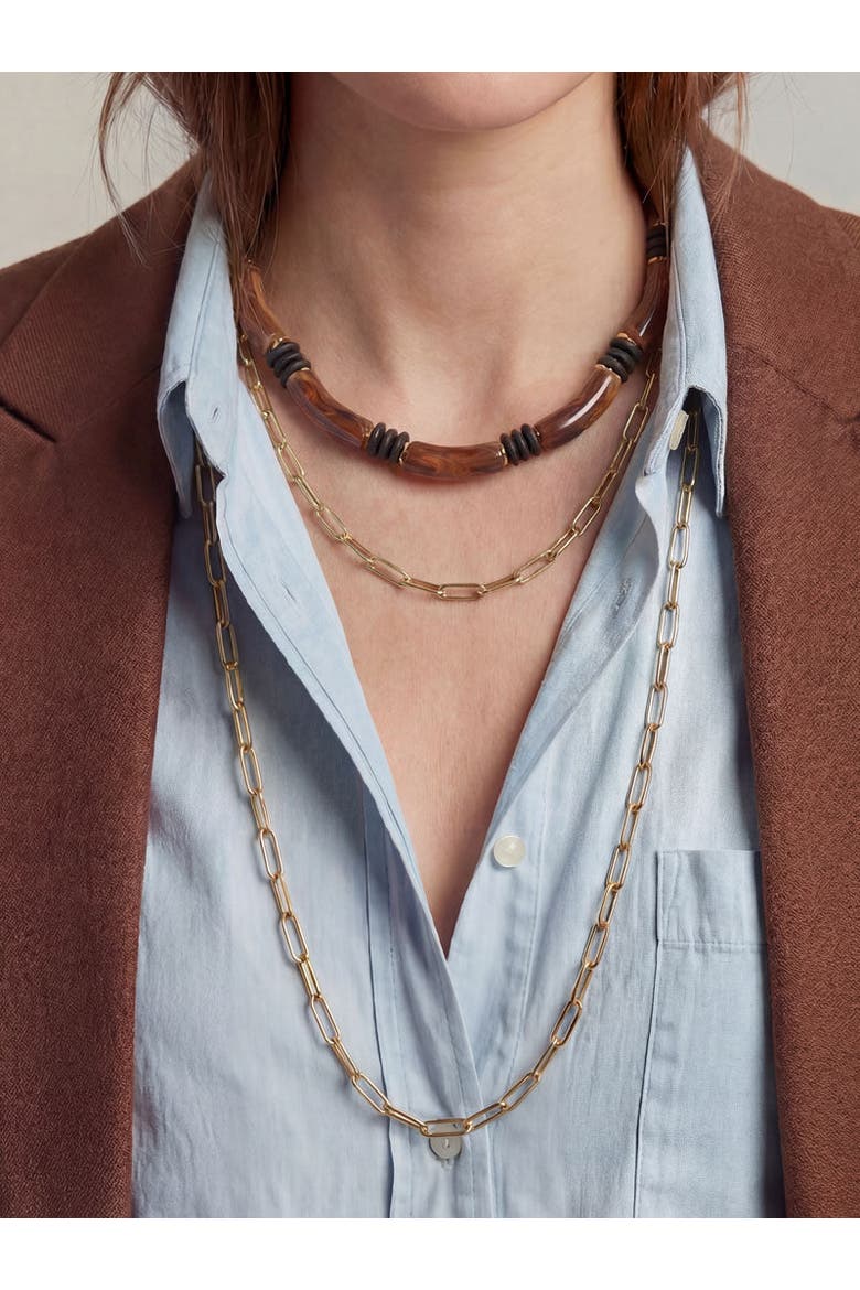 Rooftop Necklace, Alternate, color, Brown