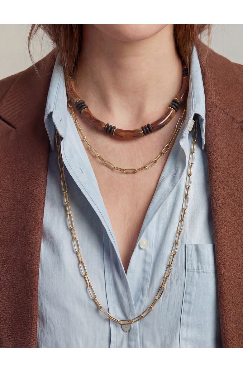 By Lilla Rooftop Necklace, Alternate, color, Brown