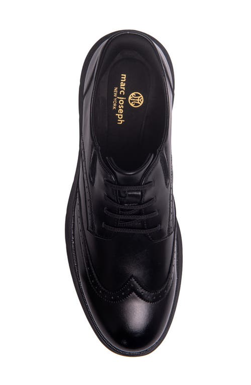 Marc Joseph New York Barnes Ave Hands Free Technology Lightweight Leather Wingtip Oxford In Black