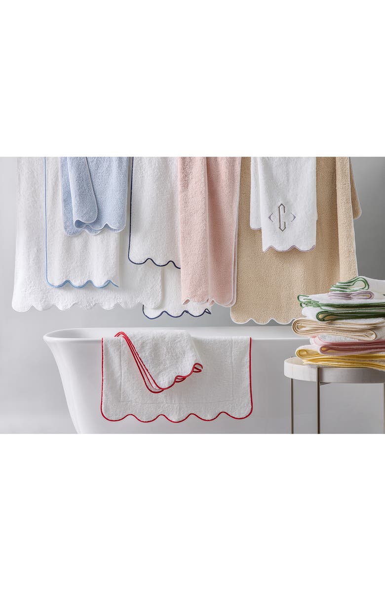 Matouk Cairo Scallop Bath Towel, Alternate, color, White