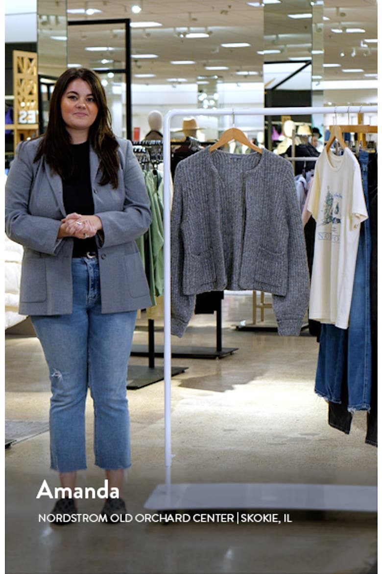 Marled Blouson Sleeve Cardigan video