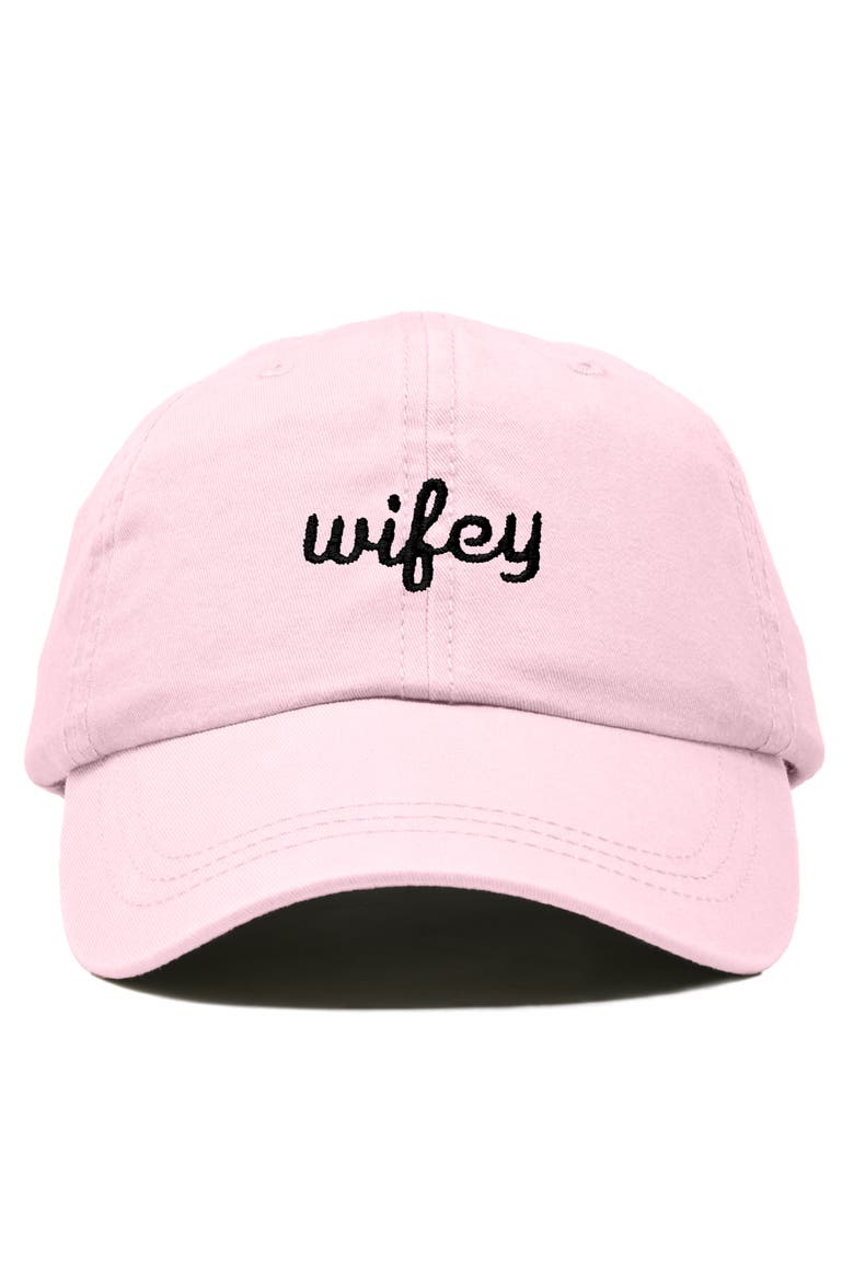 Wifey Embroidered Everyday Cap, Main, color, Washed Pink