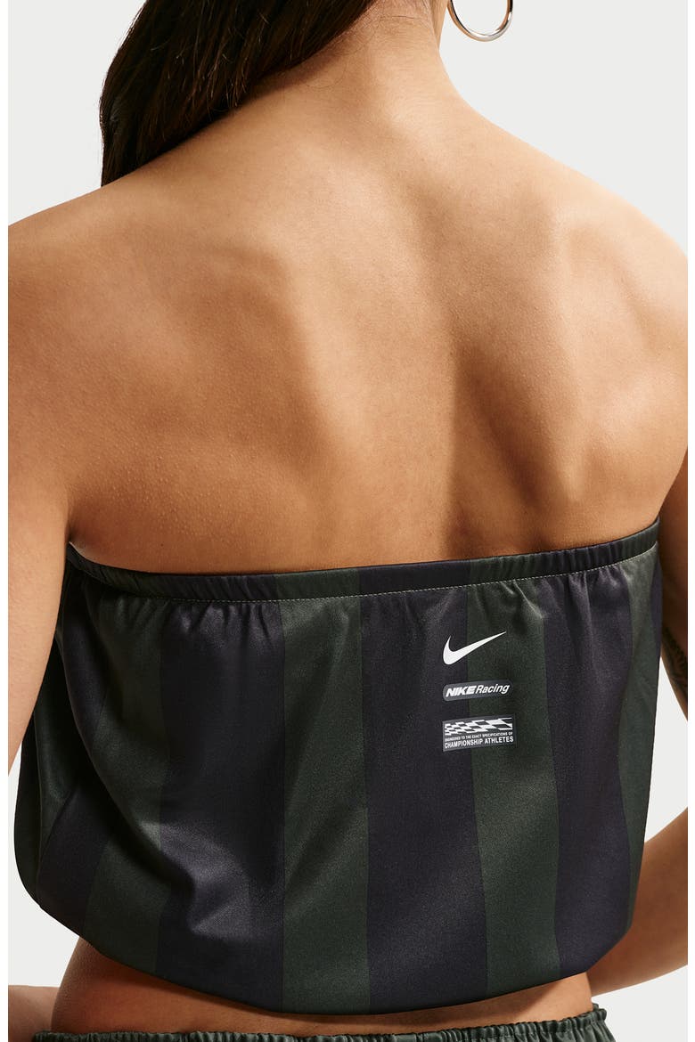 Striped Sportswear Crop Tube Top, Alternate, color, CAMO GREEN/ GRIDIRON/ WHITE