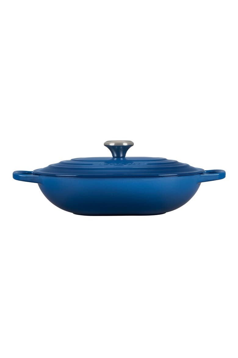3.75-Quart Oval Enameled Cast Iron Casserole, Alternate, color, MARSEILLE