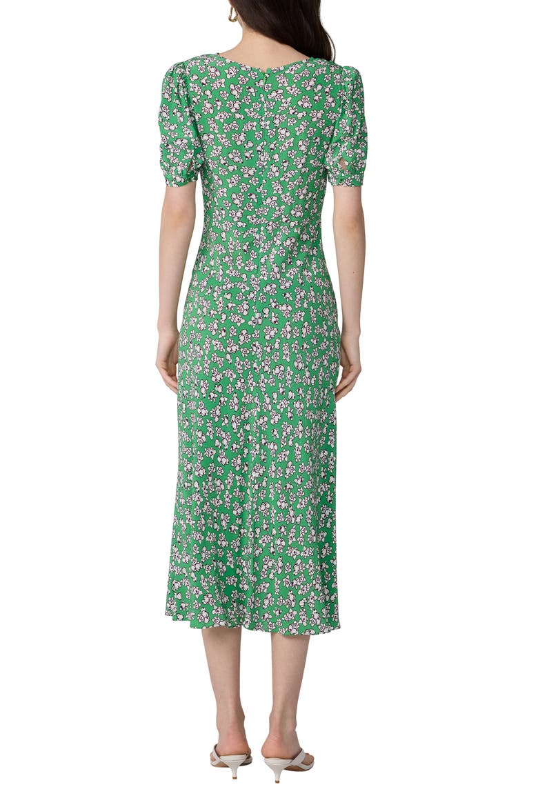 Molly Floral Midi Dress, Alternate, color, KALAMATA MINI INDIAN GREEN