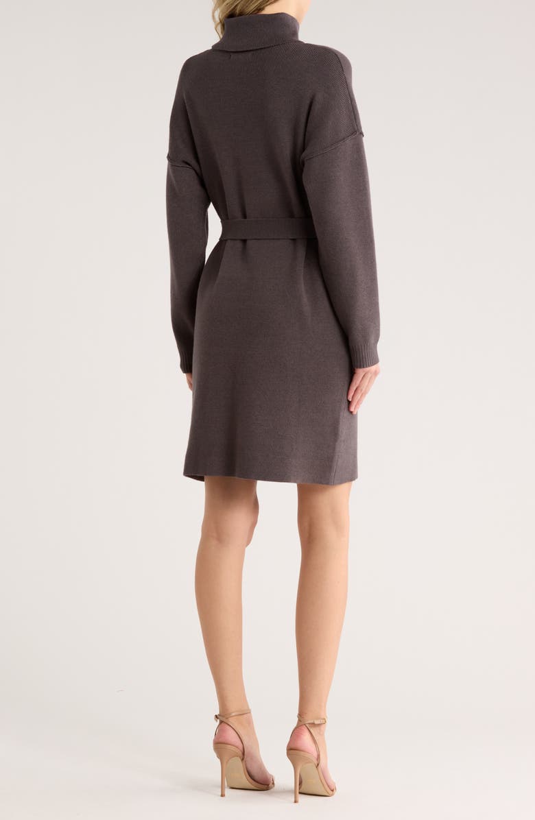 STITCHDROP Hickory Run Long Sleeve Sweater Dress, Alternate, color, Ganache