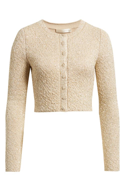 Loveshackfancy Ferra Embellished Crop Cardigan In Neutral