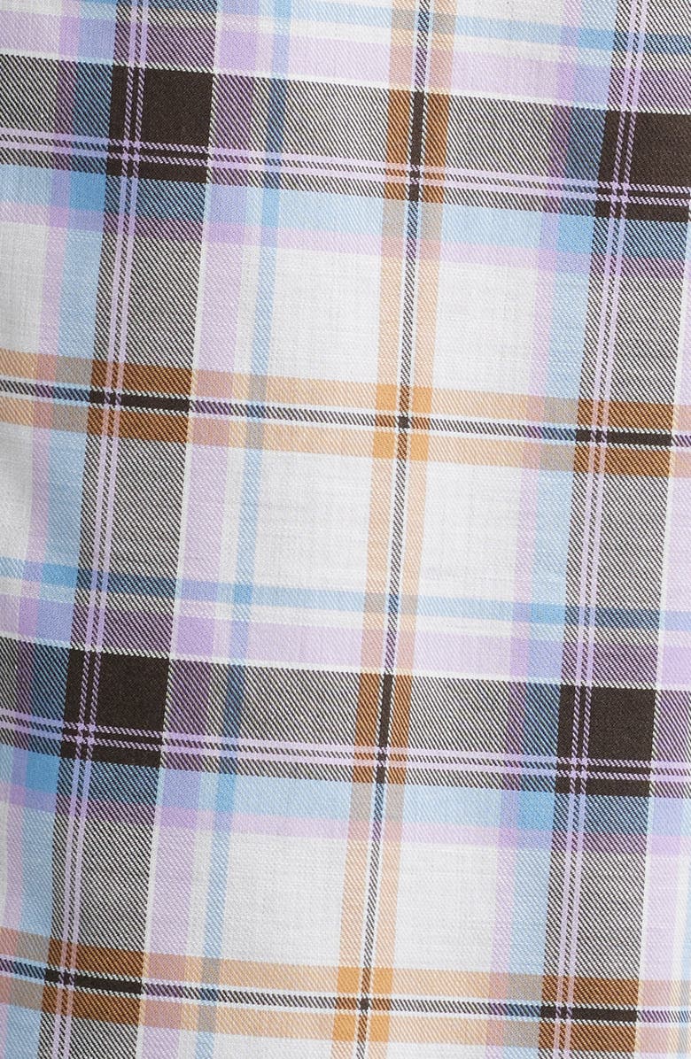 johnnie-O Riling Plaid Top Shelf Cotton Twill Button-Up Shirt, Alternate, color, Light Gray