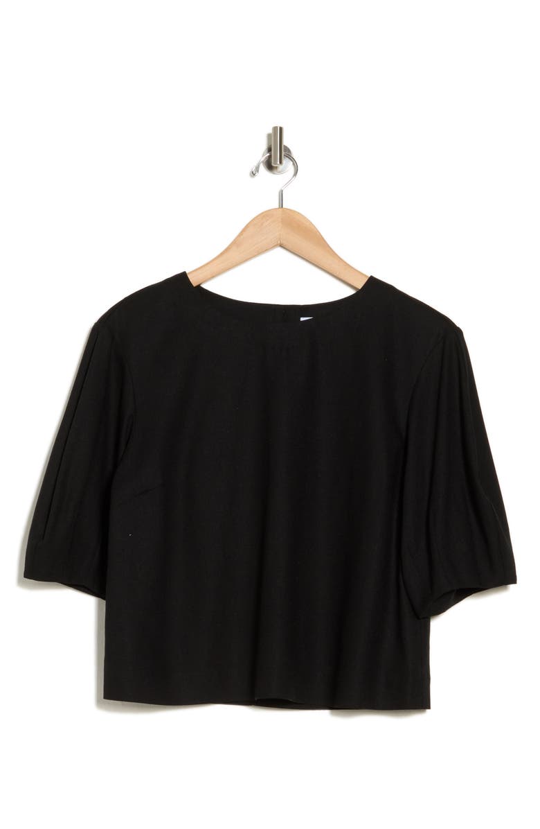 Gemma + Jane Balloon Sleeve Top, Alternate, color, Black