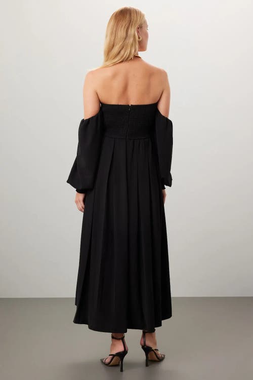 Emilia George Sabrina Gown In Black