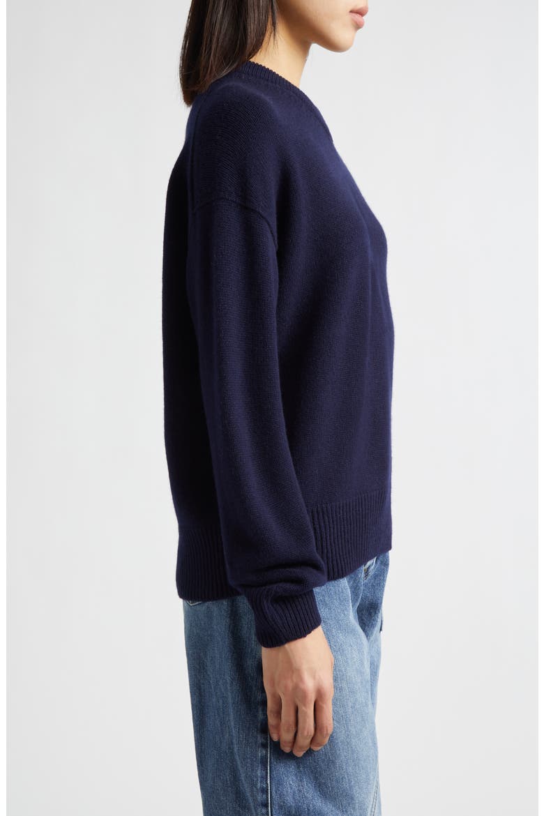 V-Neck Cashmere Sweater, Alternate, color, 888 NAVY