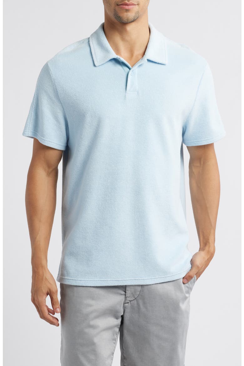 Terry Cloth Polo, Main, color, LIGHT BLUE
