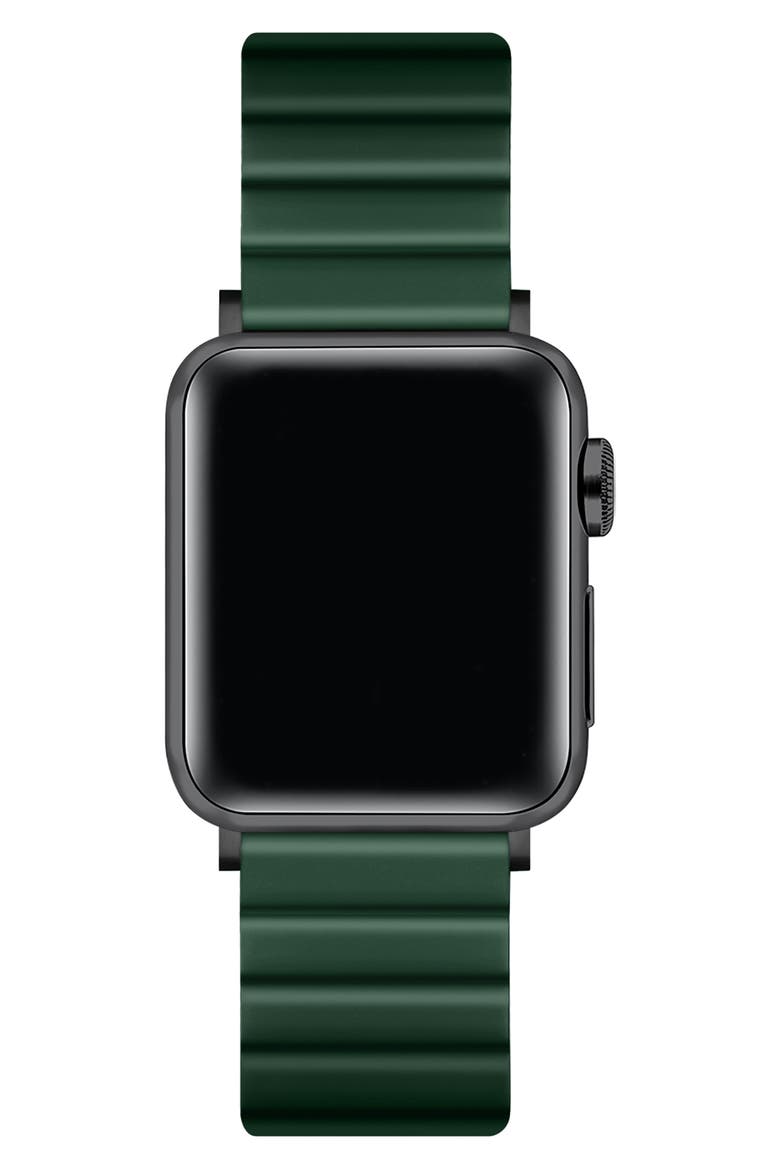 Silicone Apple Watch® Watchband, Alternate, color, DARK GREEN