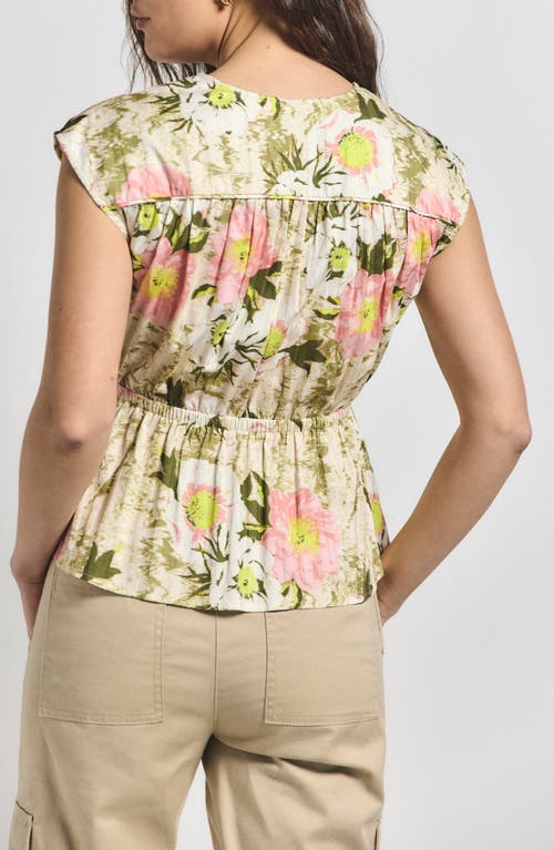 Derek Lam 10 Crosby Caroline Floral Double Tie Cotton Top