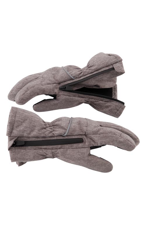 Andy & Evan Kids' Zip Gloves In Gray