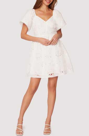 Lost + Wander Afternoon Allure Eyelet Minidress