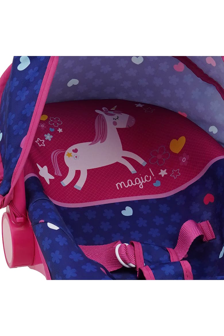 Unicorn Baby Doll 3In1 Car Seat, Alternate, color, Multicolored