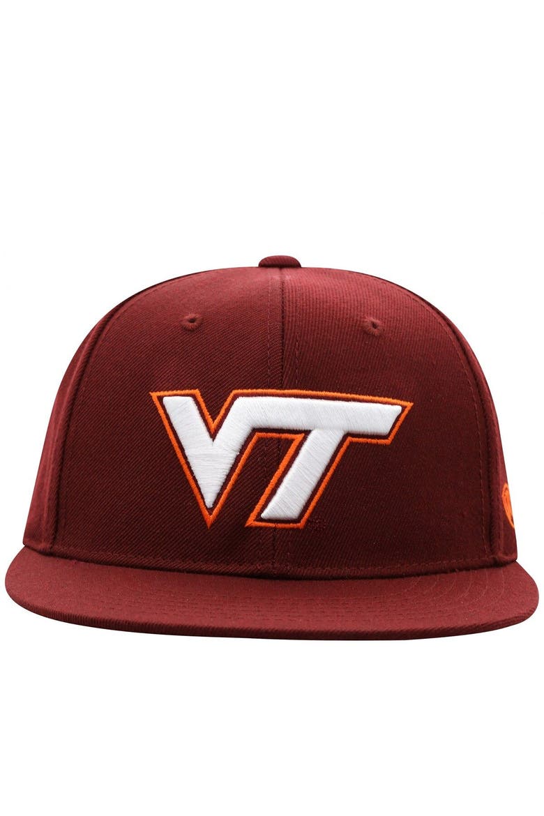 Men's Top of the World Maroon Virginia Tech Hokies Team Color Fitted Hat, Alternate, color, Maroon