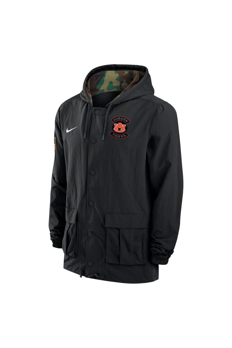 Men's Nike Black Auburn Tigers 2025 NCAA Military Appreciation Full-Snap Jacket, Alternate, color, Black