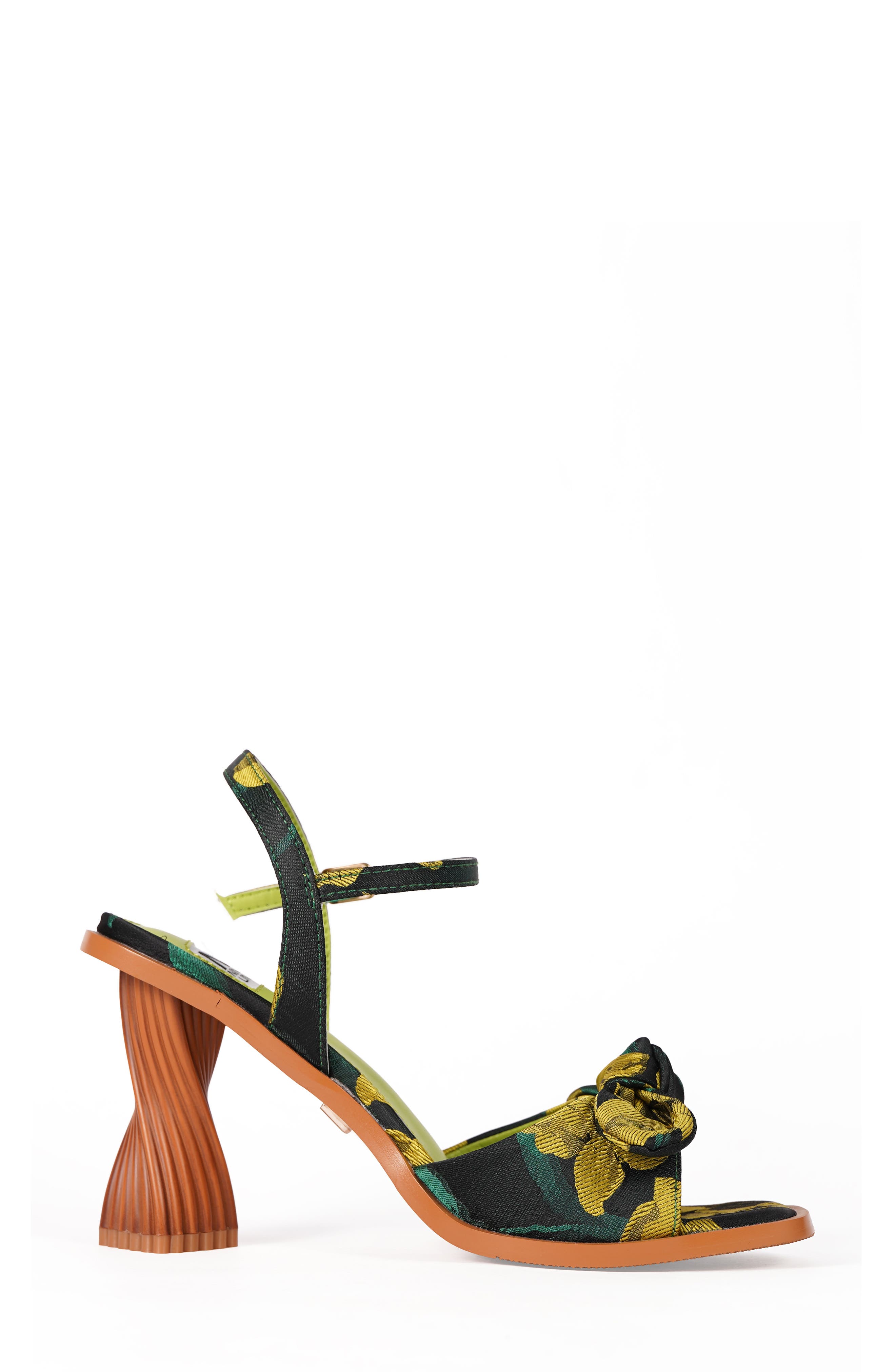 NINETY UNION Nora Bow Ankle Strap Sandal, Alternate, color, Green Multi