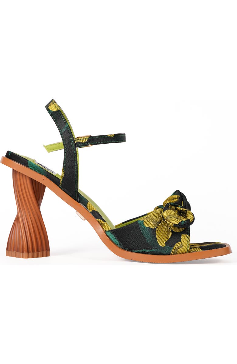 NINETY UNION Nora Bow Ankle Strap Sandal, Alternate, color, Green Multi