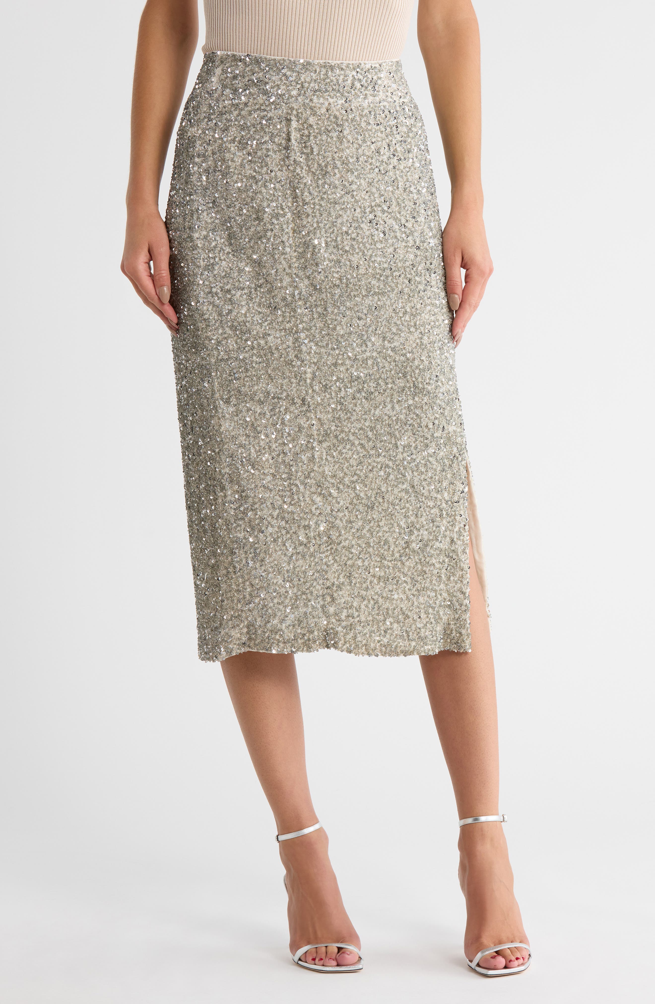 TWP Patrow Sequin Embellished Silk Maxi Skirt