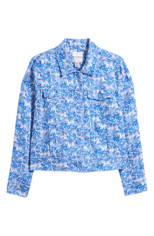 Shop Tommy Bahama Fantastic Fronds Linen Jacket In Blue/white