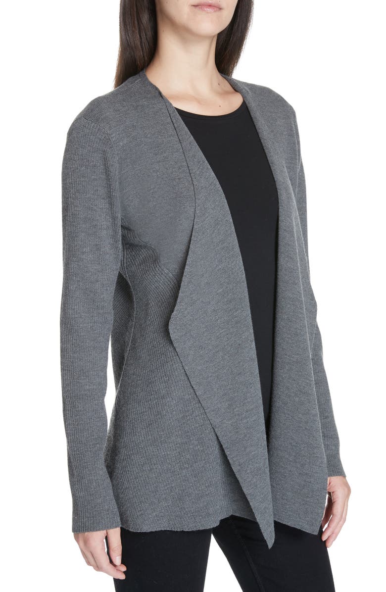 Eileen Fisher Angled Front Shaped Cardigan, Alternate, color, 