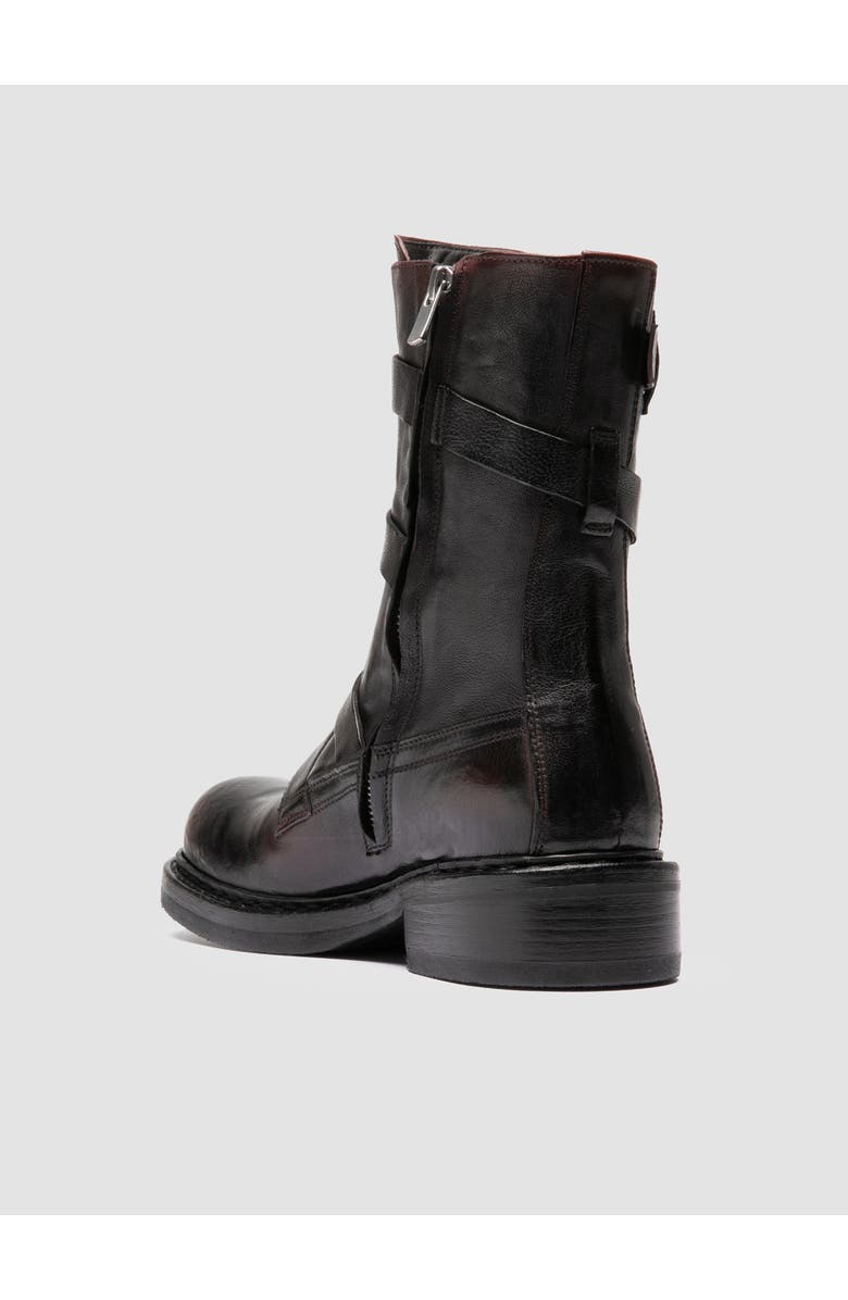 Officine Creative Dakota 004 Leather Buckle Boots, Alternate, color, Burgundy