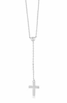 Cross Pendant Lariat Necklace