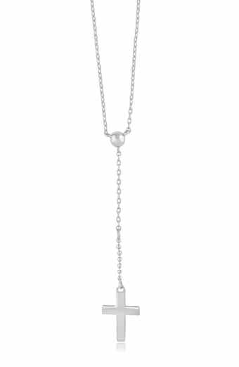 Cross Pendant Lariat Necklace