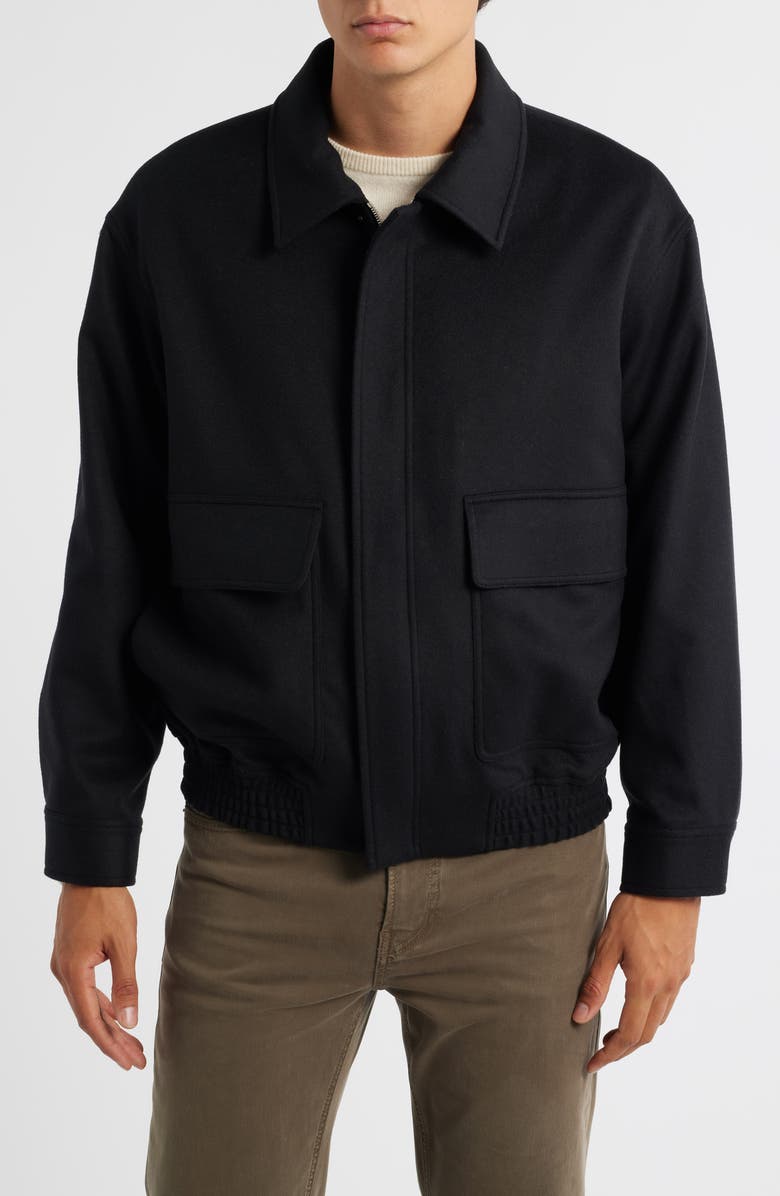 FRAME Virgin Wool & Cashmere Jacket, Alternate, color, Black
