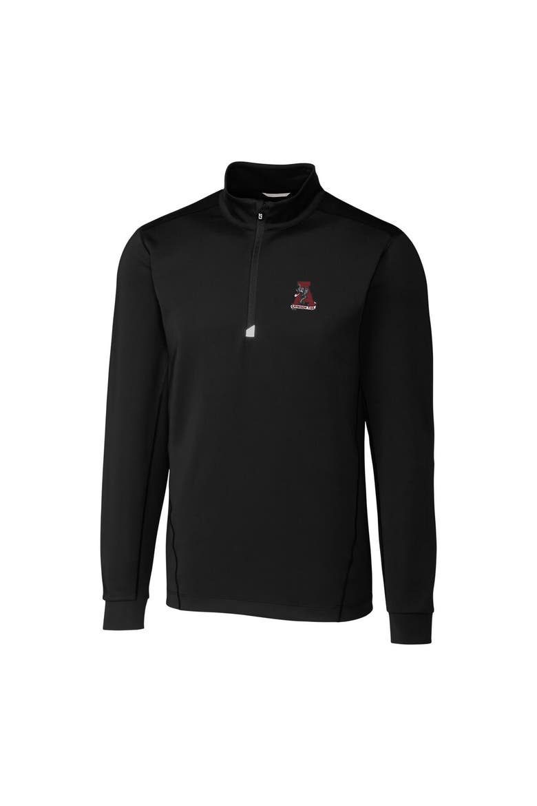 Men's Cutter & Buck Black Alabama Crimson Tide Traverse Vault Logo Half-Zip Jacket, Alternate, color, Black