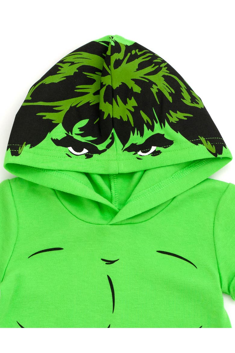 Cosplay Hooded Romper, Alternate, color, Hulk Green Purple