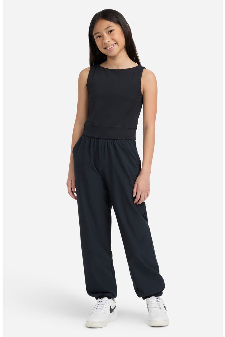 Kids' Mixed Media Tank Jumpsuit, Alternate, color, BLACK BEAUTY BEAUTIFUL BLACK